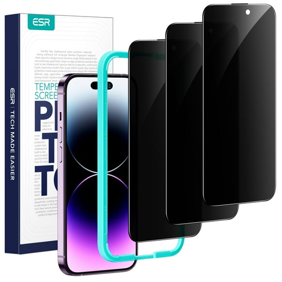 Protector de pantalla de privacidad ESR para iPhone 14 Pro Max (paquete de 3)