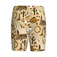 thumbnail image 2 of Haiem Wild West Cowboy Men's Pajama Short with Soft Woven Cotton Elastic Waistband Sleep Short-X-Large, 2 of 9