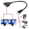 thumbnail image 2 of 2 Port HDMI Splitter 1080P 1x2 HDTV Switcher 1 In To V1H0 Dual 2 Out Disp Hot Y6 X7P5, 2 of 8
