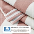 thumbnail image 3 of 100% Cotton Cabana Stripe Oversized 4 Pack Beach & Pool Towel (4 Pack- 35" x 70", Dusty Rose / White), 3 of 6
