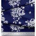 thumbnail image 3 of Soimoi Cotton Duck Fabric Leaves, & Rose Floral Printed Craft Fabric by The Yard 42 Inch Wide, 3 of 3