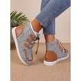 thumbnail image 5 of Women's Snow Boots 2023 New Winter With Warm Fur Lined Flat British Style Motorcycle Boots High Top Fashionable Women Comfortable Shoes, 5 of 5