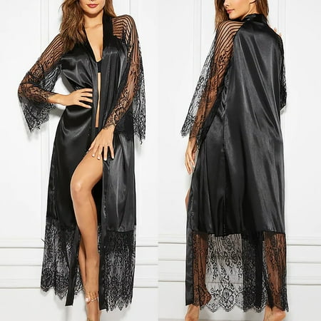 

Lace New Sexy Fashion Robe Sleepwear Underwear Lingerie Satin Silk Pajamas