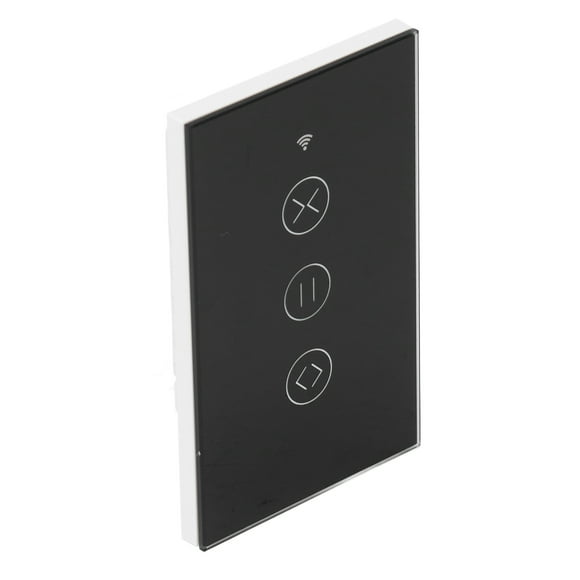 Smart WiFi Curtain Switch with Timing Panel, Remote Control and  Touch, Compatible withAssistant, Easy Installation, for Home and Office