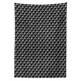 thumbnail image 2 of Dark Grey Outdoor Tablecloth, Abstract Monochromatic Pattern with Triangles Checkered Design 3D Effect Modern, Decorative Washable Fabric Picnic Tablecloth, 58 X 120 Inches, Grey Black, by Ambesonne, 2 of 2