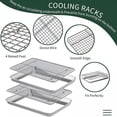 thumbnail image 5 of ACDANC 2026 New Quarter Sheet Pan with Cooling Rack Set [2 Baking Sheets + 2 Baking Racks],Stainless Steel Cookie Sheets for Baking and Wire Rack-Rust&Warp Resistant&Nonstick,Size 12 X 9.8 X 1 Inch, 5 of 7