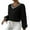 Black, variant on Women's Sweater Color Block V Neck Ribbed Knit Long Sleeve Dressy Casual Cozy Sweaters