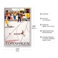 thumbnail image 2 of Wonderful Copenhagen - Copenhagen Denmark - Mother Duck and her Ducklings Crossing the Street - Vintage Travel Poster by Viggo Vagnby c.1959 - Master Art Print (Unframed) 13in x 19in, 2 of 4