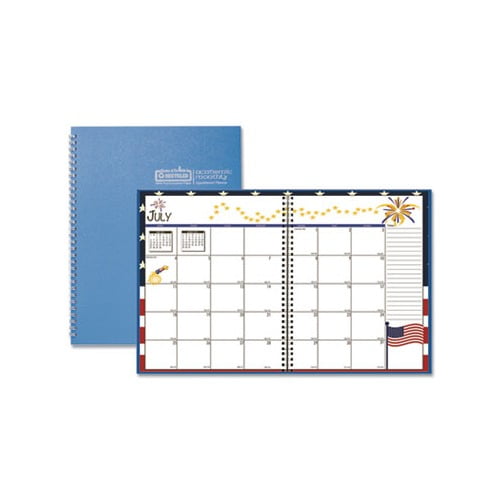 Seasonal Monthly Academic Planner 10 x 7, Light Blue, 2021-2022