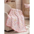 thumbnail image 4 of Monica + Andy Organic Cotton Muslin Toddler Throw Blanket, Soft Quilted Cotton Blanket, 30 x 40 Inch, 4 of 4