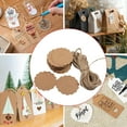 thumbnail image 4 of Etiqueta de papel Kraft en blanco 100 Uds Billuyoard 5.5x6cm con agujero para colgar, 4 of 6
