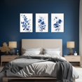 thumbnail image 4 of JANS.NO1 Navy Blue Flower Canvas Wall Art 3 Pieces Minimalist Blue Watercolor Floral Pictures Prints for Living Room Decor (Navy Blue Flower,12.00" x 16.00" Pcs), 4 of 7