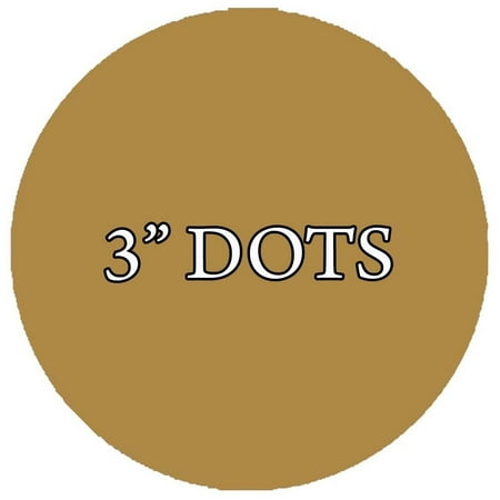 Wall Gold VWAQ 20 Polka Dot Wall Decals 3 Inch Peel & Stick Circles Dots Colors Kids Room VWAQ-555 (Gold) ()