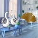 thumbnail image 2 of Figuras de cisne para decoración de sala de estar, hierro forjado, hojas de ginkgo, decoración de pared, escultura abstracta para centro de mesa,, 2 of 8