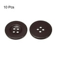thumbnail image 3 of Uxcell Resin Sewing Buttons Round Flat 4-Hole Craft Buttons for Card Making Scrapbooking 10 Pcs Dark Brown 25mm, 3 of 5