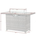 UIXE Outdoor Rectangular Fire Pit Table 44Inch 40,000 BTU Propane Gas