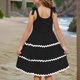 thumbnail image 5 of Vestido de Cumpleaños para Niñas Color Sólido Camisola de Moda Y Cómoda Vestido Casual para Niñas, 5 of 9