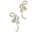 thumbnail image 1 of 2 pares de pendientes de lazo de perlas, pendientes de lazo, pendientes de lazo dorados, pendientes colgantes chapados en oro, pendientes de lazo presentes, 1 of 5