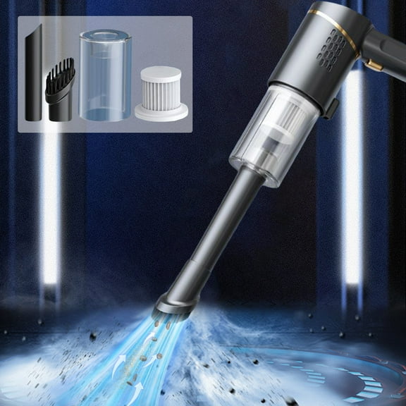 Wet and Dry Handheld Vacuum Cleaner 5000Pa, Wireless Car Vacuum with Detachable Dust Cup, 6 Attachments for Liquid Spills Pet Hair Crumbs in Car Home Office