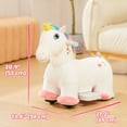 thumbnail image 3 of Qaba 6V Kids Ride on Unicorn with Music Forward, Aged 18-36 Months, White, 3 of 10