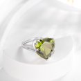 thumbnail image 4 of Juwaliy Women Heart Ring 925 Sterling Silver Dolphin August Birthstone Peridot Solitaire Ring Jewelry Mom Christmas Birthday Gift, 4 of 10
