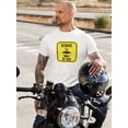 thumbnail image 2 of Beware of Dad Road Sign Graphic Men White T-Shirt, Male XX-Large, 2 of 4