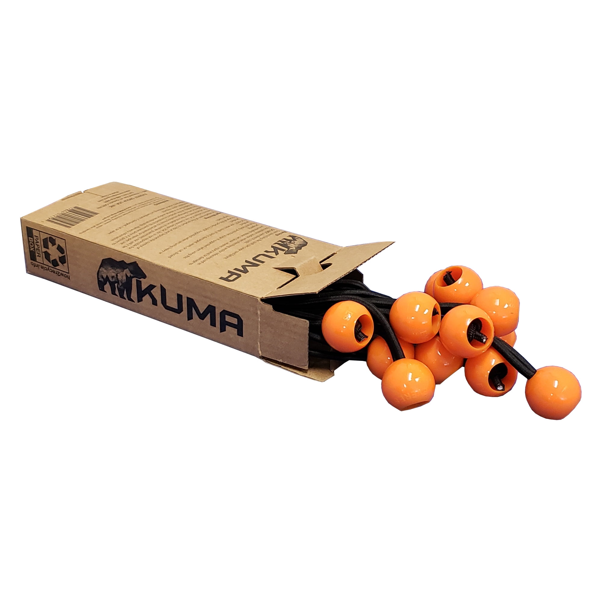 Kuma 10inch Rubber Tarp Canopy Bungee Cords 12 Count Pack