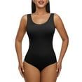 thumbnail image 2 of YouLoveIt Women's Bodysuit Shapewear Ribbed Bodysuit Seamless Sleeveless Square Neck Tank Top Shapewear Backless Bodysuit Tops Body Shaper One Piece Lingerie Shapewear Corset, 2 of 8