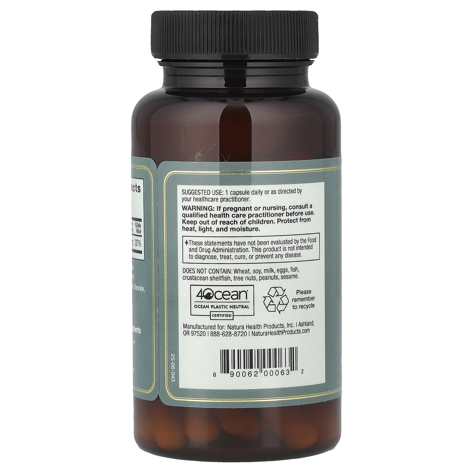 Natura Health Products Naturized® Zinc, 25 mg, 60 Capsules