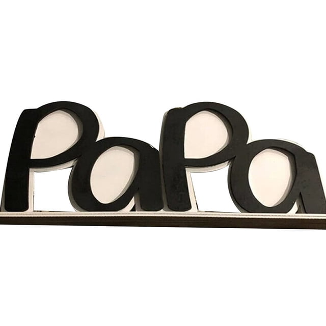 Amdohai Picture Frame Father's Day Decoration Gift Photo Frame DaD/PaPa Shape for Desk Decor Ornaments