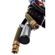15ft 3 in 1 ABS & Air Line Hose Wrap 7 Way Electrical Cable Semi Truck Trailer