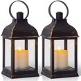 thumbnail image 1 of Farol decorativo Yongmao, velas LED parpadeantes vintage, paquete de 2, 1 of 6