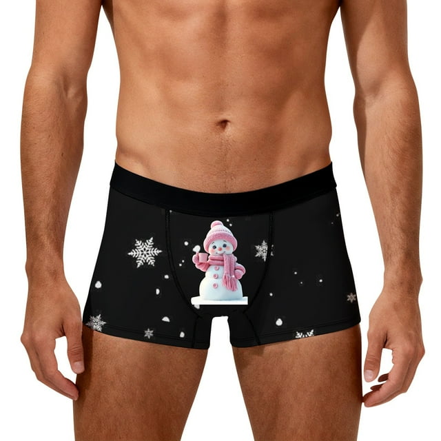 Print Underwear For Holiday Comfort And Style Soft Fabric For Him Casual And Stylish Design Everyday Wear Men Men Underwear Briefs Rabbit Brain Briefs Mens 2xl Red M
