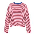 thumbnail image 5 of BOOMNY Womens Long Sleeve Tshirts Crew Neck Striped T-Shirt Loose Fall Tee Tops for Women, 5 of 5