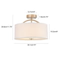 thumbnail image 2 of Miumaeov Mid Century Modern Ceiling Light Semi-Flush Mount Fixture ​Linen Chandelier for House Bedroom Hallway Living Room Bathroom Dining Kitchen, 2 of 10
