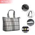 thumbnail image 2 of Black Gray and White Checkered Pattern Travel Tote Bags for Women Carry On,Large Weekender Bags for Women Travel,Multi Functional Duffle Bag for Work,Shopping,Sports, 2 of 5