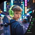 thumbnail image 3 of homicozy Noise Cancelling Headphones for Kids,Teens Ages 3-16,Cool Cyberpunk Ear Hearing Protection,SNR 25dBSound Proof Safety Earmuffs for Concerts,Monster Trucks,Sensitive Ears(Green), 3 of 8