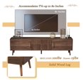 thumbnail image 5 of Mid Century TV Stand with 2 Drawers, 80'' Media Console, Walnut Entertainment Center, 5 of 9