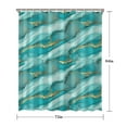 thumbnail image 5 of Teal Gold Marble Pattern Shower Curtain 72"x84" ,Bathroom Decorative Shower Curtains Set with 12 Hooks,Modern Waterproof Washable Shower Curtain, 5 of 6