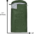 thumbnail image 4 of 10 Pack of Bulk Wholesale Cold Weather Hooded Sleeping Bags for Adults, Kids, Homeless, Camping, Indoors & Outdoors - 10 Count Hooded Sleeping Bags in Forest Green -  71"L x 30"W, 4 of 7