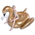 thumbnail image 2 of Flotador inflable para piscina Jasonwell Giant Golden Swan 190x170x13, 2 of 9