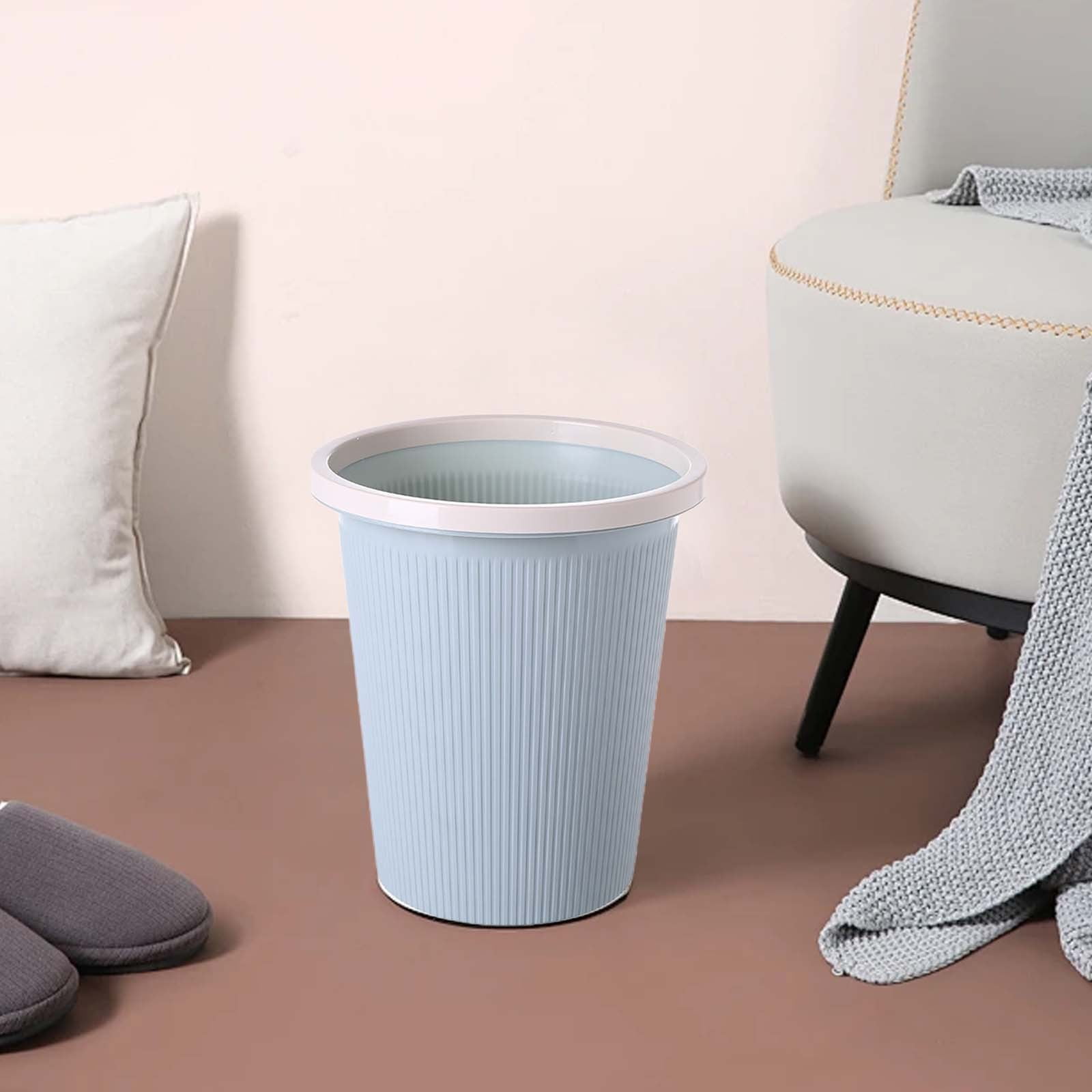 Utoimkio Multi-use Trash Can Household Round Toilet Bathroom Simple Lidless Garbage Can Multi-use Kitchen Waste Basket Home Essentials Kitchen Gadgets