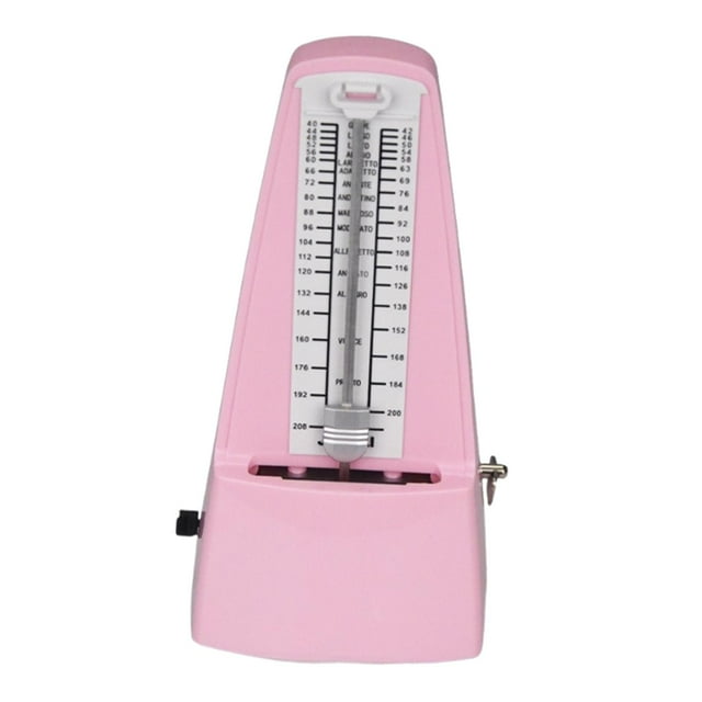 lionlar Mechanical Metronome Portable Professional for Drums Guitar Music Instrument Pink