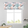 thumbnail image 3 of Summer Coral Starfish Kitchen Curtains Valances for Windows Coastal Beach Seashell Window Curtain 54x18 Inch Blue Orange Rod Pocket Bathroom Treatment Valance 1 Panel for Living Room Bathroom Decor, 3 of 7
