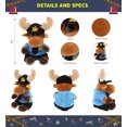 thumbnail image 2 of DolliBu Big Eye Moose Police Officer Plush Toy - Super Soft Moose Cop Stuffed Animal Dress Up with Cute Cop Uniform & Cap Outfit - 6" Inch, 2 of 6