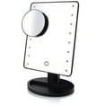 thumbnail image 1 of Espejo de maquillaje con luz blanca, espejo de maquillaje LED con aumento de 10X, espejo LED, recargable por USB y batería, espejo de maquillaje giratorio de 180°, espejo de aumento iluminado para maq, 1 of 5