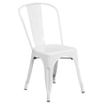 thumbnail image 4 of Pemberly Row Modern Metal Stackable Dining Side Chair in White, 4 of 7