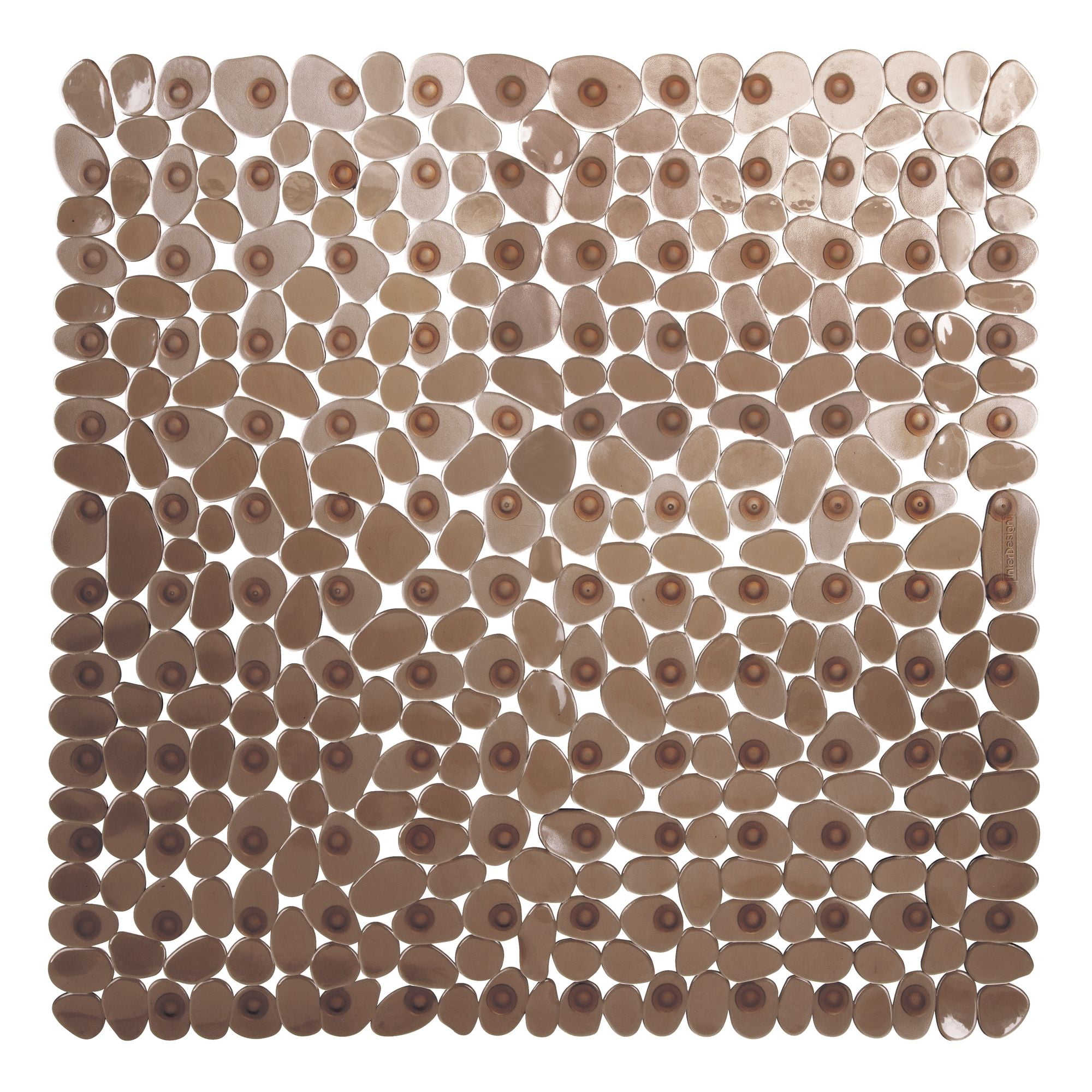 Stall Interdesign Pebblz Plastic Suction Non Slip Bath Mat For