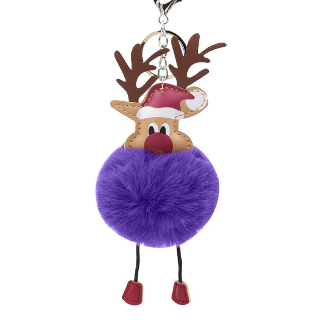 Car Keychain Plush Cartoon Pendant Christmas DIY Keychain Plush Bag Personalized Decoration Hangs Transparent String for Hanging