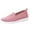 Pink, variant on KELINFONG Womens Slip on Loafer Sneakers Knit Mesh Walking Flat Lightweight Nurse Casual Breathable Work Shoes